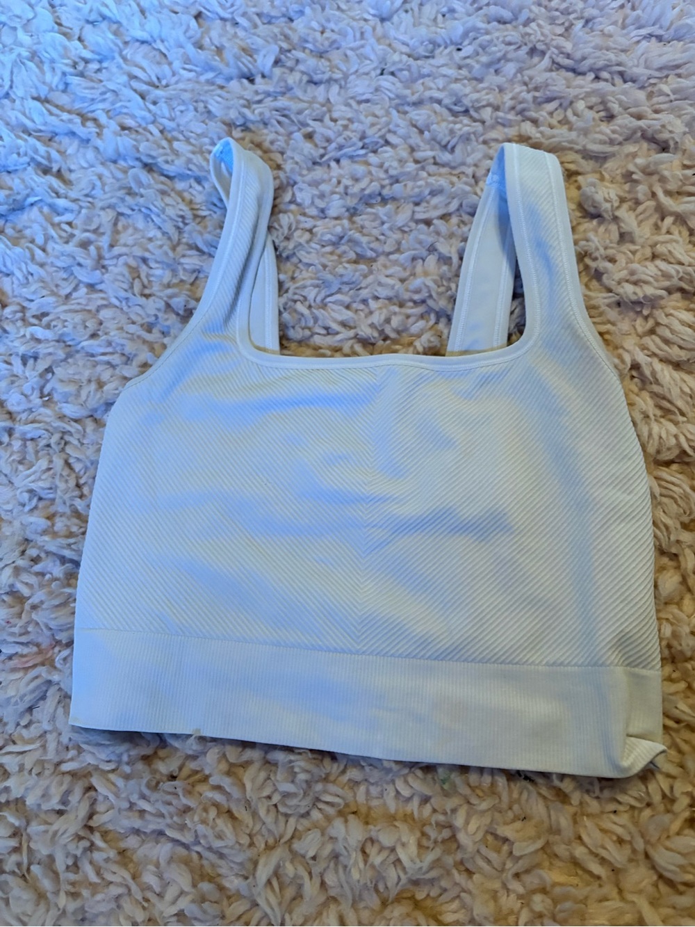 all in motion White Square-Neck Seamless Sports Bralette